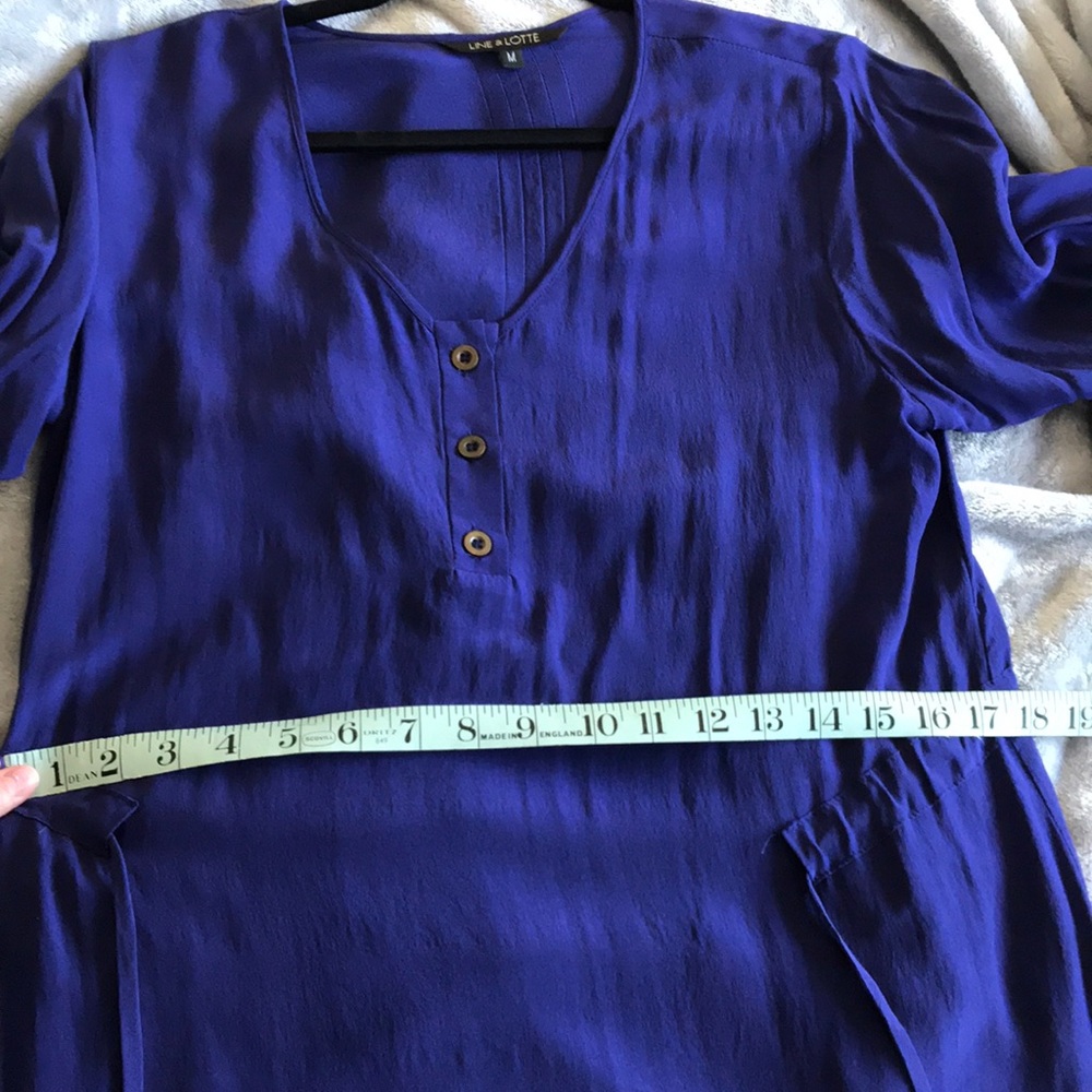 Line and Lotte royal blue silk dress - Picture 8 of 8